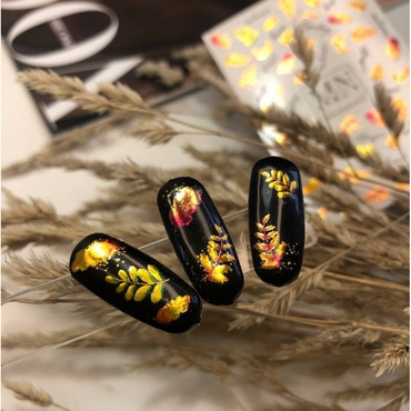 Слайдер-дизайн Miw Nails F-14 Сухоцветы