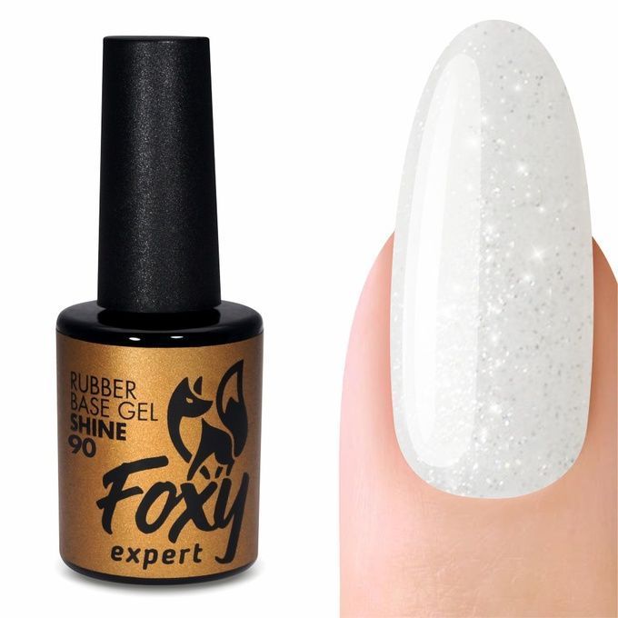 База Foxy Rubber base shine каучуковое камуфлирующее покрытие с шиммером № 90 10 мл