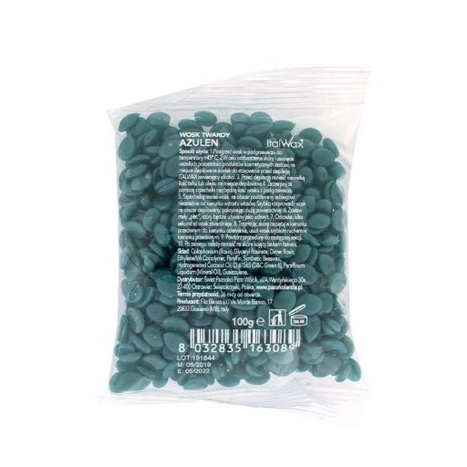 Воск Italwax горячий пленочный Азулен Azulene гранулы 100 г