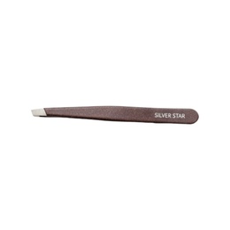 Пинцет Silver Star AT 9941 косой 3d шоколадный с блестками