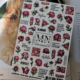 Слайдер-дизайн Miw Nails F-127 Пионы