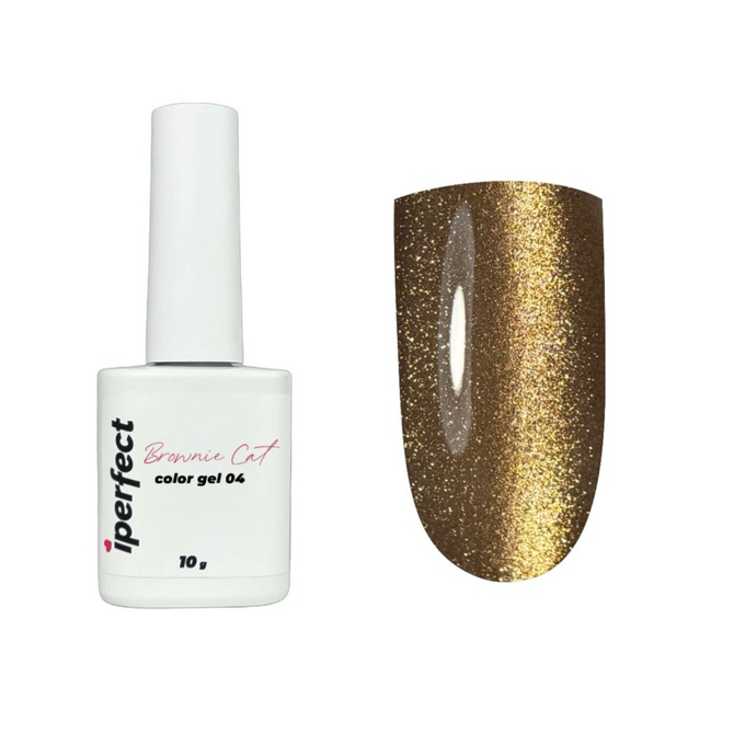 Гель-лак iPerfect Cat color gel Brownie 04 10 г