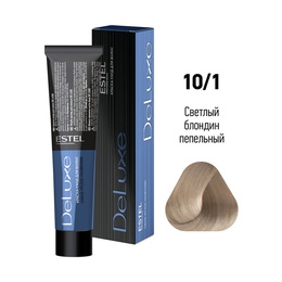 Краска Estel DeLuxe 10-1 Светлый блондин пепельный 60 мл