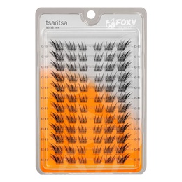 Ресницы-пучки Foxy Expert Easy Lashes накладные Царица black C 10-13 мм 12 линий