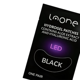 Патчи Laone под глаза для наращивания и окрашивания Led Black 1 пара