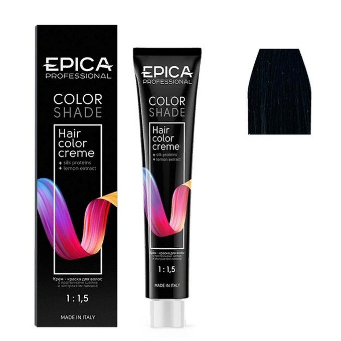 Крем-краска Epica Professional Colorshade 1.0 черный холодный 100 мл