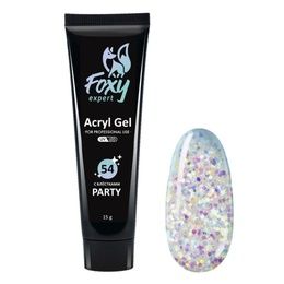 Акрил-гель Foxy Party G54 с блестками 15 г ЛИКВИДАЦИЯ