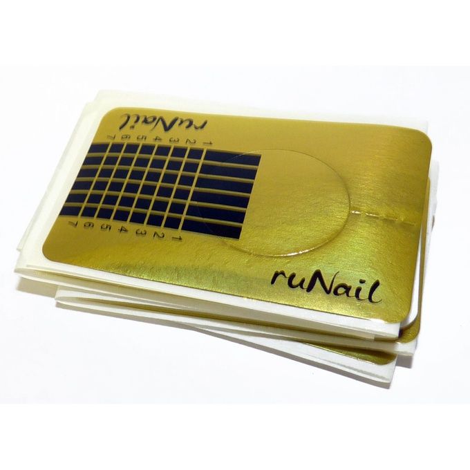 Формы RuNail одноразовые узкие золотые 10 шт