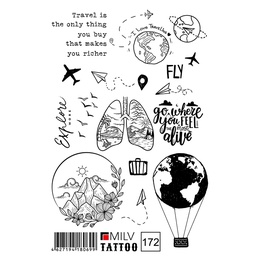 Татуировка Milv переводная для тела 172 Fly