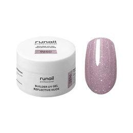 Гель RuNail Builder UV Gel Reflective Nude светоотражающий 9650 15 г