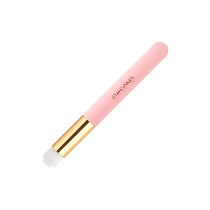 Кисть для очистки ресниц и пилинга бровей розовая