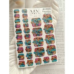 Пленки Miw Nails Wraps stickers для педикюра SF-32 Цветной принт