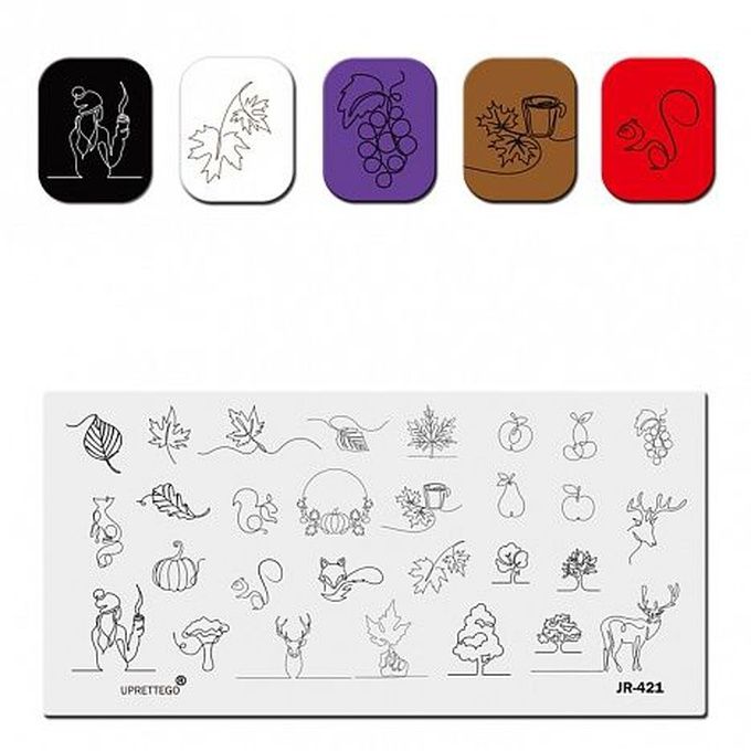 Пластина Барбарис для стемпинга 12*6 JR 421 Осень