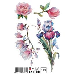 Татуировка Milv переводная для тела 179 Ирис