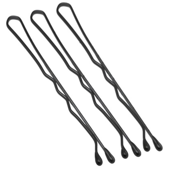 Невидимки Dewal волна черные 50 мм 24 шт