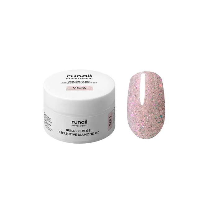 Гель Runail Builder UV Gel Reflective Diamond 2.0 9876 15 г