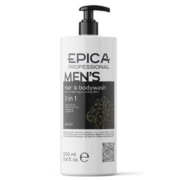 Шампунь Epica Professional Mens 3 в 1 мужской для волос и тела 1000 мл