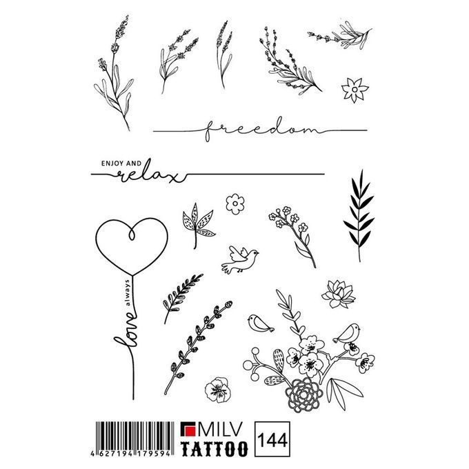 Татуировка Milv переводная для тела 144 Relax