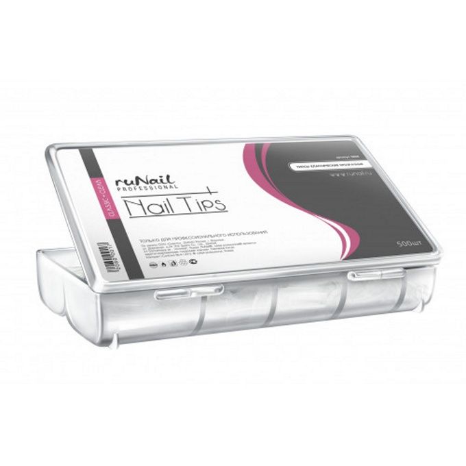 Типсы RuNail классические прозрачные 500 шт