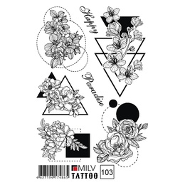 Татуировка Milv переводная для тела 103 Happy Paradise